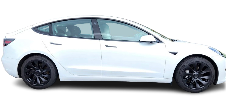 SAKURA CLASSIC 18" Wheel Covers for Tesla Model 3 2019 - 2023 (Matt Black)
