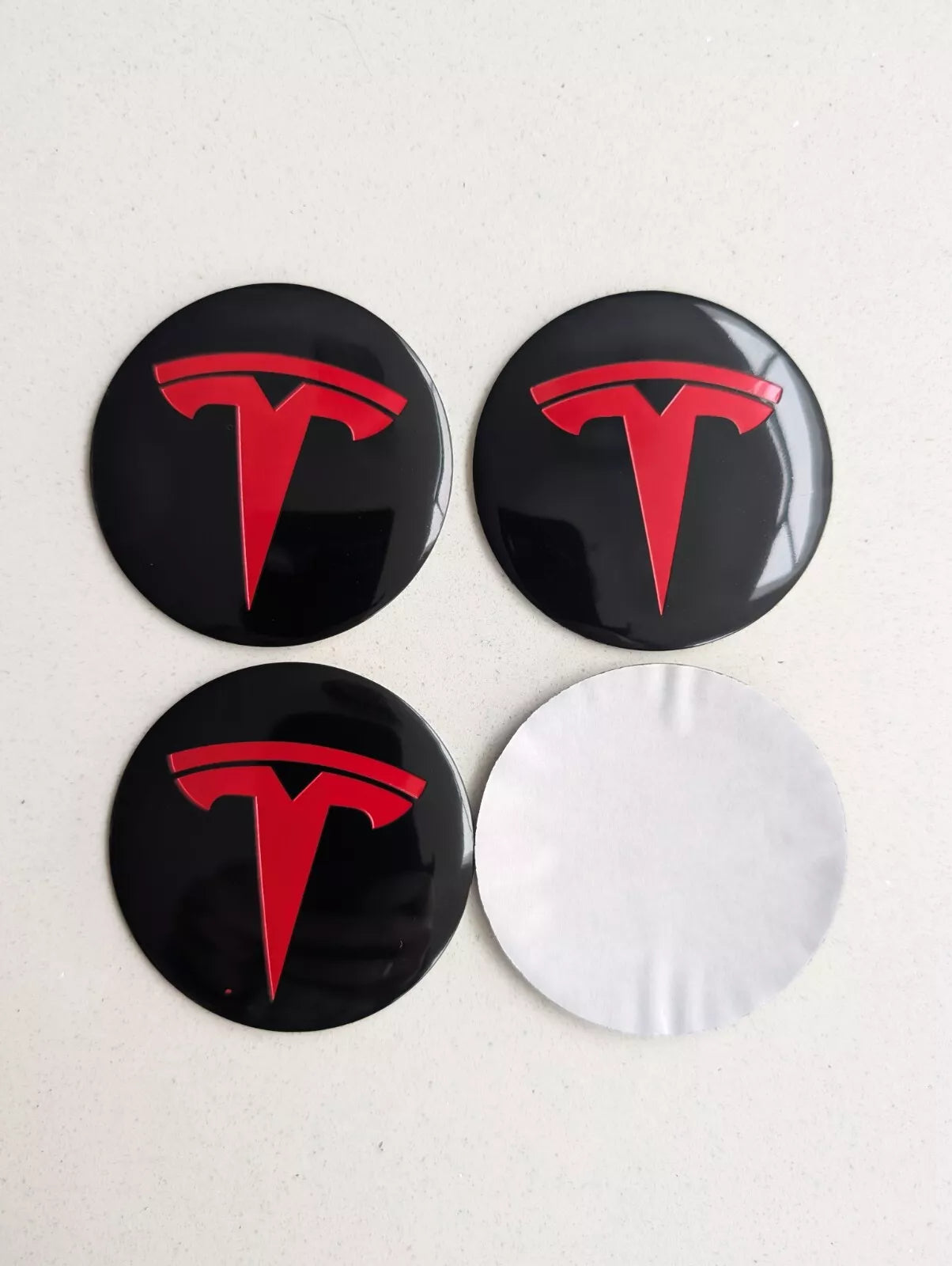 Tesla Model Y MONSOON Tesla Model Y 4 x 19" Wheel Covers Cover Hub Cap T Logo 19 Inch. Matt Black