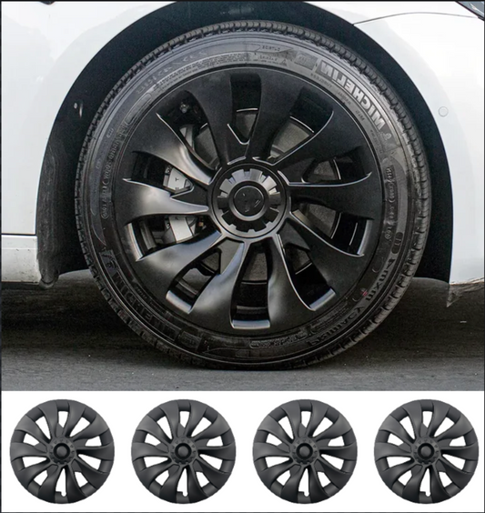 Tesla Model 3 2019 -2023 SAKURA CLASSIC 4 x 18" Wheel Covers Cover Hub Cap T Logo