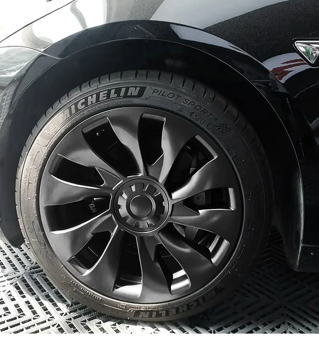 Tesla Model 3 2019 -2023 SAKURA CLASSIC 4 x 18" Wheel Covers Cover Hub Cap T Logo