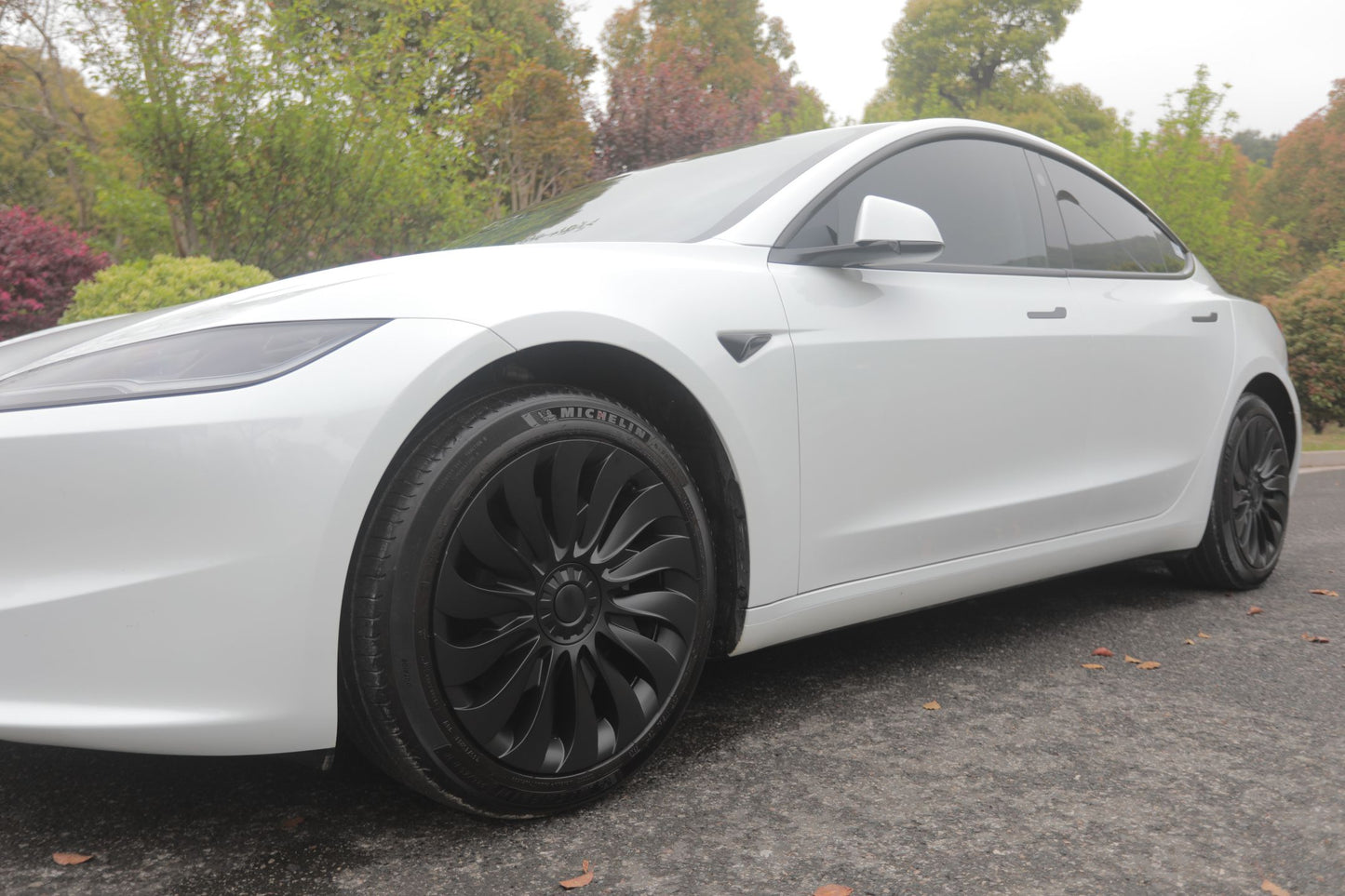 Tesla Model 3 2024 STORM HIGHLAND 4 x 18" Wheel Covers Cover Hub Cap T Logo