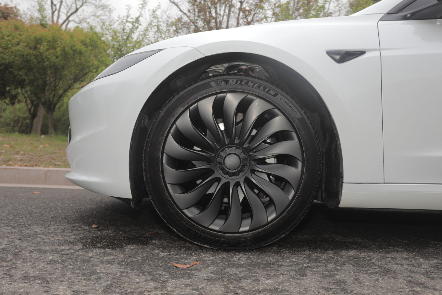 Tesla Model 3 2024 STORM HIGHLAND 4 x 18" Wheel Covers Cover Hub Cap T Logo