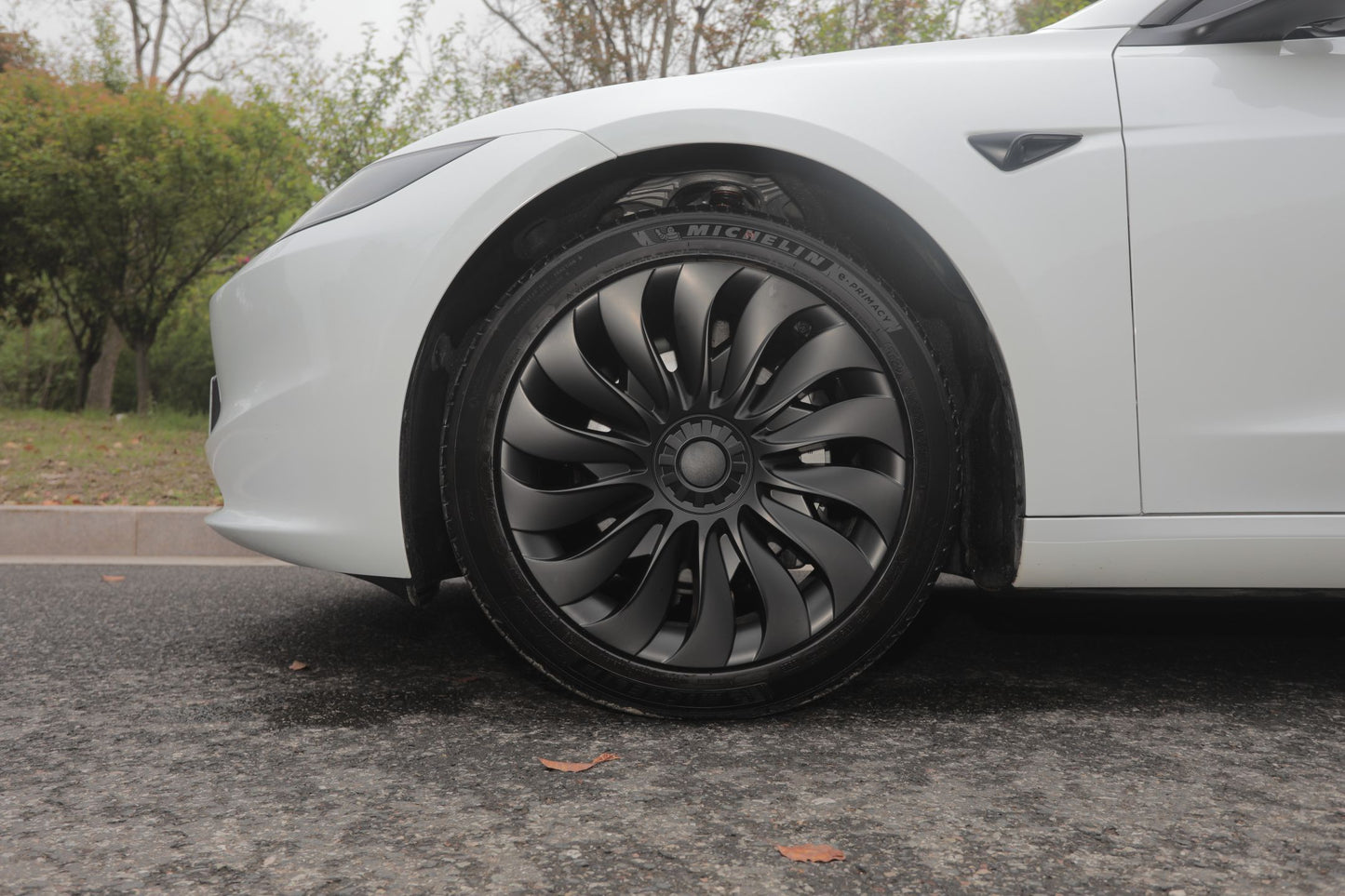 Tesla Model 3 2024 STORM HIGHLAND 4 x 18" Wheel Covers Cover Hub Cap T Logo
