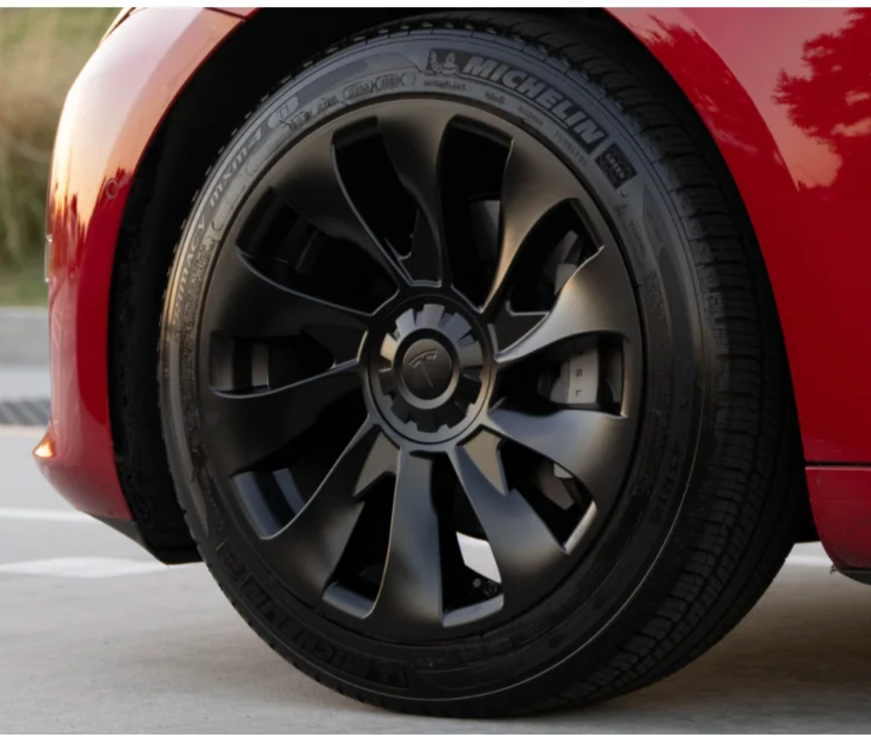 Tesla Model 3 2019 -2023 SAKURA CLASSIC 4 x 18" Wheel Covers Cover Hub Cap T Logo