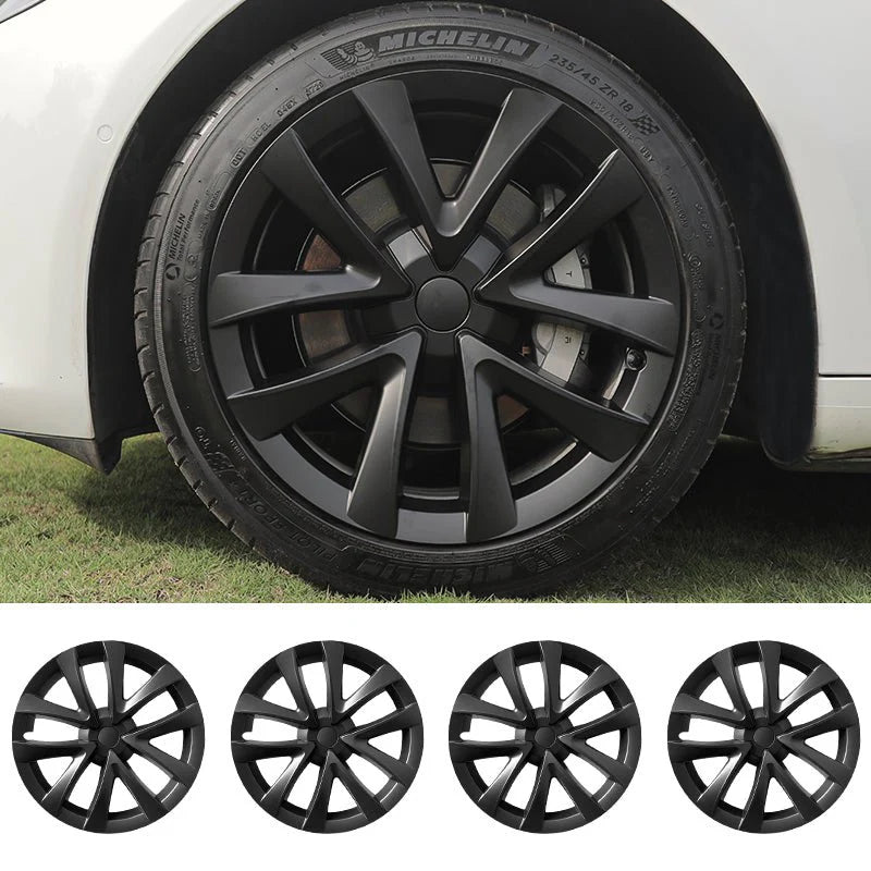 Tesla Model 3 2019 -2023 ARACHNID CLASSIC 4 x 18" Wheel Covers Cover Hub Cap T Logo