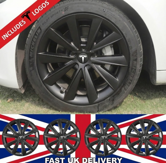 BLADE CLASSIC 18" Wheel Covers for Tesla Model 3 2019 - 2023 (Matt Black)