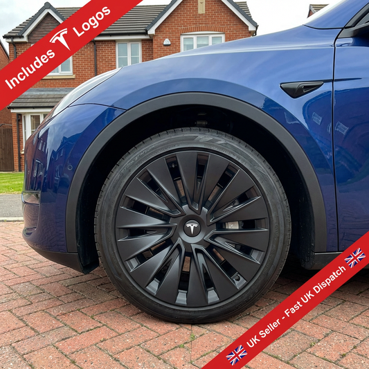 TYPHOON 19" Wheel Covers for Tesla Model Y (Matt Black)